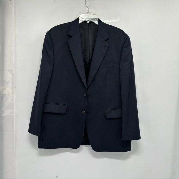 Ralph by Ralph Lauren Navy Blue Self Stripe Size 40S Wool 2ButtonSport Coat - Picture 1 of 9